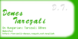 denes tarczali business card